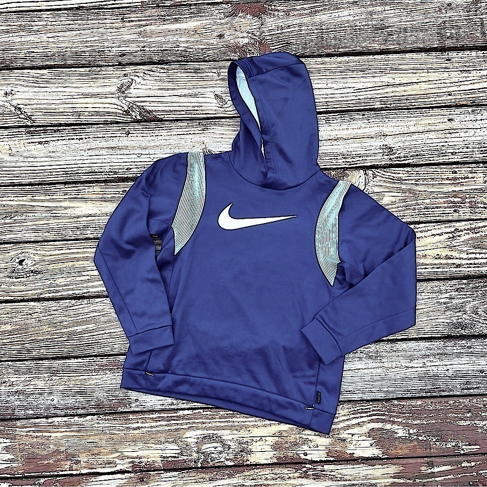 Nike Therma Fit On Field Hoodie Navy White XL - Picture 2 of 7